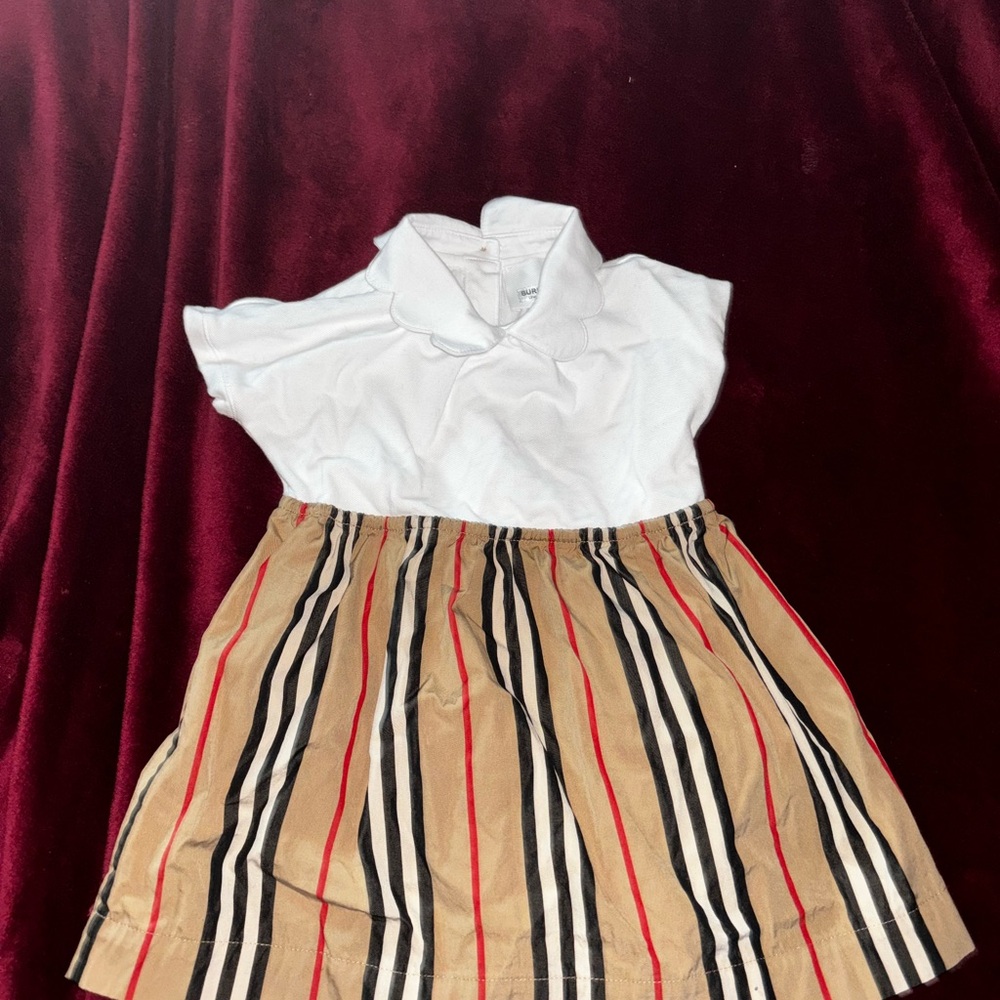 12m authentic Burberry dress, wore once for photos